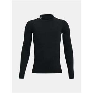 Čierne chlapčenské tričko Under Armour UA HG Armour Mock LS