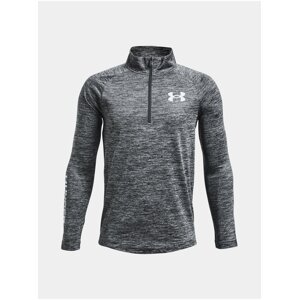 Šedé chlapčenské tričko Under Armour UA Tech BL 1/2 Zip