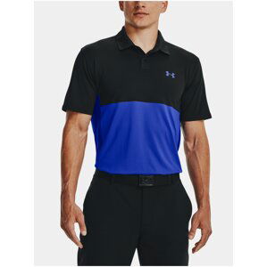 Modro-čierna pánska polokošeľa Under Armour UA Performance Blocked Polo