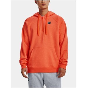 Mikiny s kapucou pre mužov Under Armour - oranžová