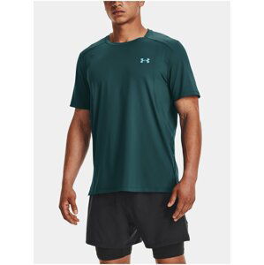 Tmavozelené pánske tričko Under Armour UA Iso-Chill Laser Tee