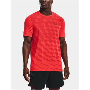 Červené pánske tričko Under Armour UA Seamless Radial SS