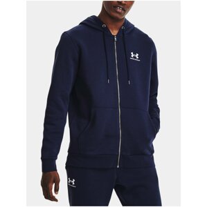 Tmavomodrá pánska mikina Under Armour UA Essential Fleece FZ Hood