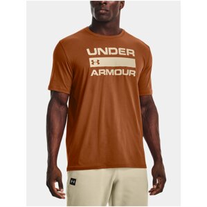 Oranžové pánske tričko Under Armour UA TEAM ISSUE WORDMARK SS