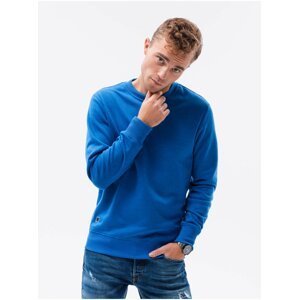 Modrá pánska basic mikina Ombre Clothing