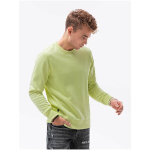 Svetlo zelená pánska basic mikina Ombre Clothing