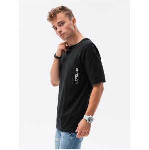 Tričká s krátkym rukávom pre mužov Ombre Clothing - čierna