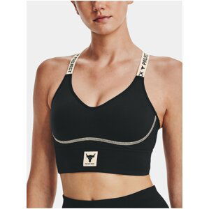 Čierna športová podprsenka Under Armour Pjt Rock Infty Mid Bra