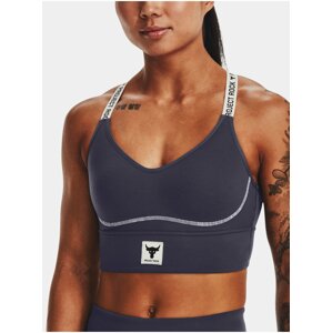 Tmavošedá podprsenka Under Armour Pjt Rock Infty Mid Bra