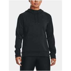 Čierna dámska melírovaná športová mikina s kapucňou Under Armour Fleece LC