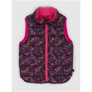 Ružová dievčenská kvetovaná ľahká prešívaná vesta GAP