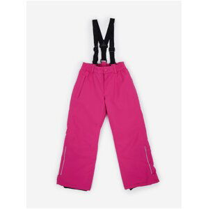 Tmavo ružové dievčenské zimné nohavice Reima Loikka