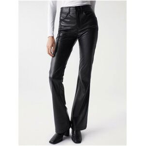 Čierne koženkové nohavice Salsa Jeans Secret Glamour