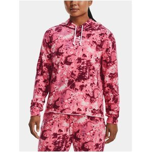 Ružová dámska mikina Under Armour Rival Terry Print Hoodie