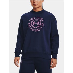 Tmavomodrá dámska mikina Under Armour Rival Fleece Crest Grp Crew