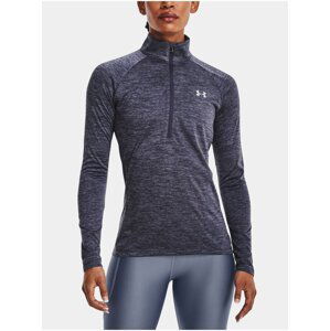 Šedé dámske tričko Under Armour Tech 1/2 Zip - Twist