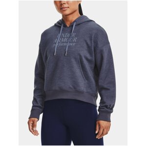 Šedá dámska mikina s kapucňou Under Armour Essential Script Hoodie