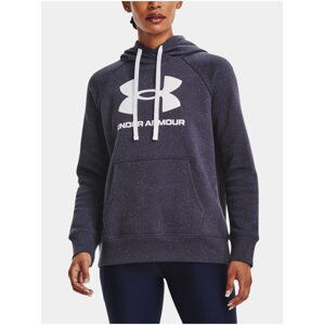 Šedá dámska mikina s kapucňou Under Armour Rival Fleece Logo Hoodie