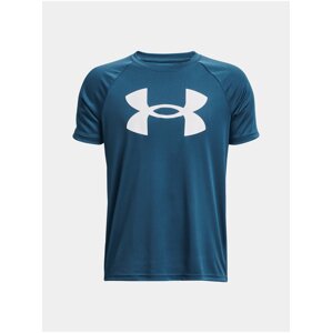 Modré chlapčenské športové tričko Under Armour UA Tech Big Logo SS