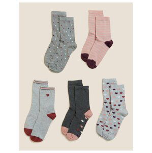 Ponožky pre ženy Marks & Spencer - sivá, ružová, vínová