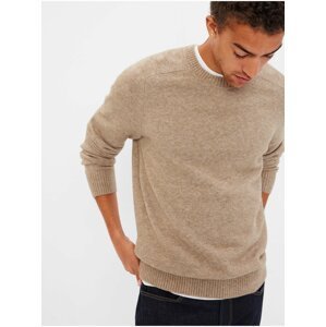 Béžový pánsky sveter s prímesou vlny GAP