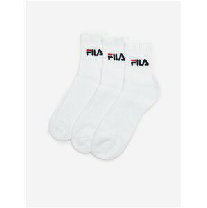 Sada troch párov bielych pánskych ponožiek FILA
