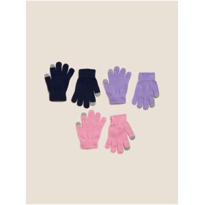 Rukavice pre ženy Marks & Spencer - ružová, fialová, tmavomodrá