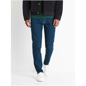 Modré pánske slim fit rifle Celio Cowflex1