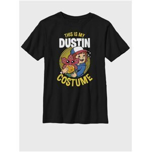 Čierne detské tričko Netflix Dustin Costume