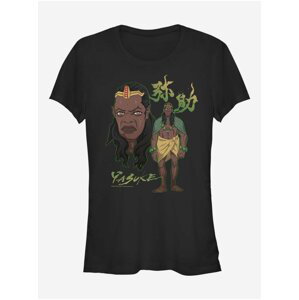 Čierne dámske tričko Netflix Green Gold Portrait