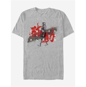 Melírované šedé pánske tričko Netflix Honor Pain Blood
