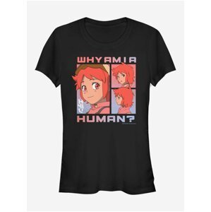 Čierne dámske tričko Netflix Human Sara