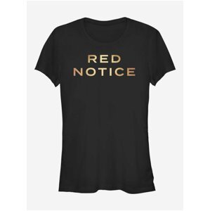 Čierne dámske tričko Netflix Red Notice Stacked Logo