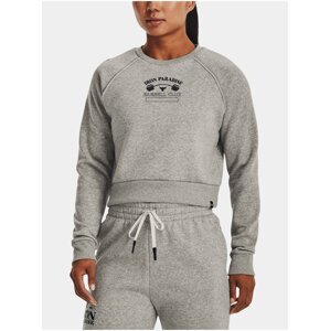 Šedá dámska mikina Under Armour UA Pjt Rck Hm Gym Flc Crw