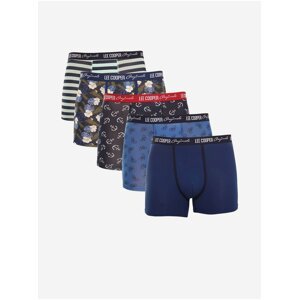 Boxerky pre mužov Lee Cooper - tmavomodrá, modrá, krémová, kaki