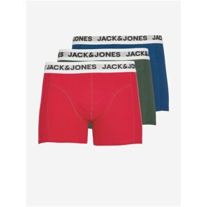 Boxerky pre mužov Jack & Jones - červená, zelená, modrá