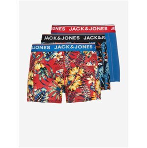 Boxerky pre mužov Jack & Jones - modrá, tmavomodrá, červená