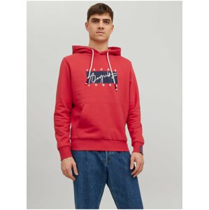 Červená pánska mikina s kapucňou Jack & Jones Josh