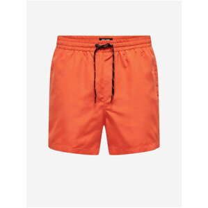 Oranžové pánske plavky ONLY & SONS Ted