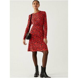 Šaty na denné nosenie pre ženy Marks & Spencer - červená, čierna