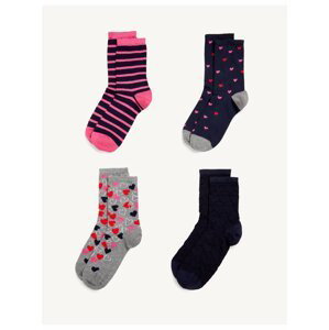 Ponožky pre ženy Marks & Spencer - tmavomodrá, čierna, ružová, sivá