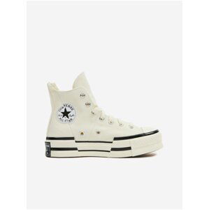 Krémové dámske členkové tenisky na platforme Converse Chuck 70 Plus