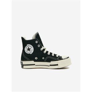 Čierne dámske členkové tenisky na platforme Converse Chuck 70 Plus