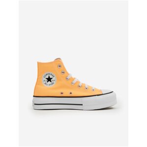 Oranžové dámske členkové tenisky na platforme Converse Chuck Taylor All Star Lift