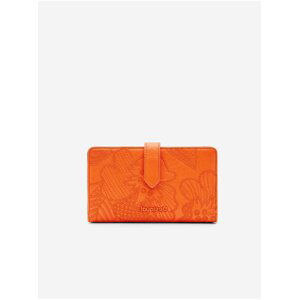 Oranžová dámska kvetovaná peňaženka Desigual Alpha Pia Medium