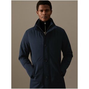 Tmavomodrý pánsky nepremokavý kabát s technológiou Stormwear™ Marks & Spencer
