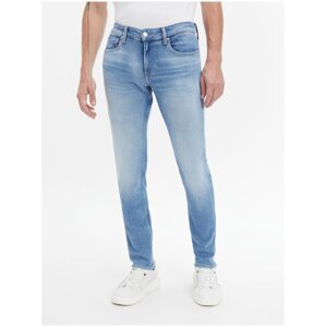 Slim fit pre mužov Calvin Klein Jeans - svetlomodrá