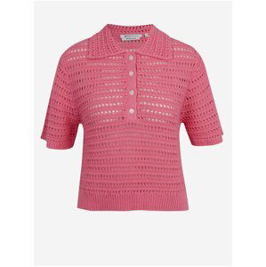 Ružový dámsky sveter s krátkym rukávom Tom Tailor Denim