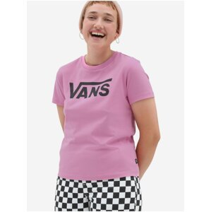 Ružové dámske tričko VANS WM FLYING V CREW TEE