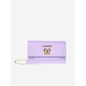 Svetlo fialová dámska crossbody kabelka Love Moschino